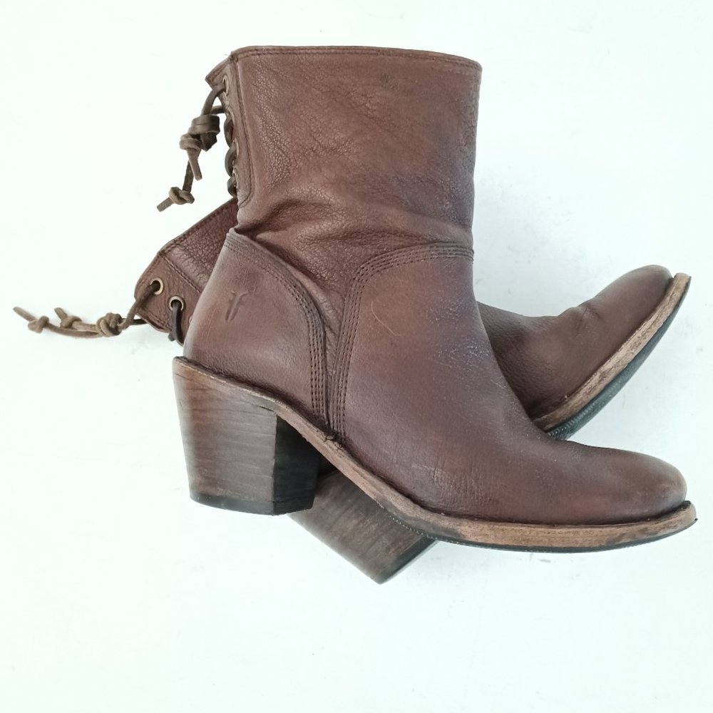 🤎 Frye Leather pull on Boots Size 5.5 🤎